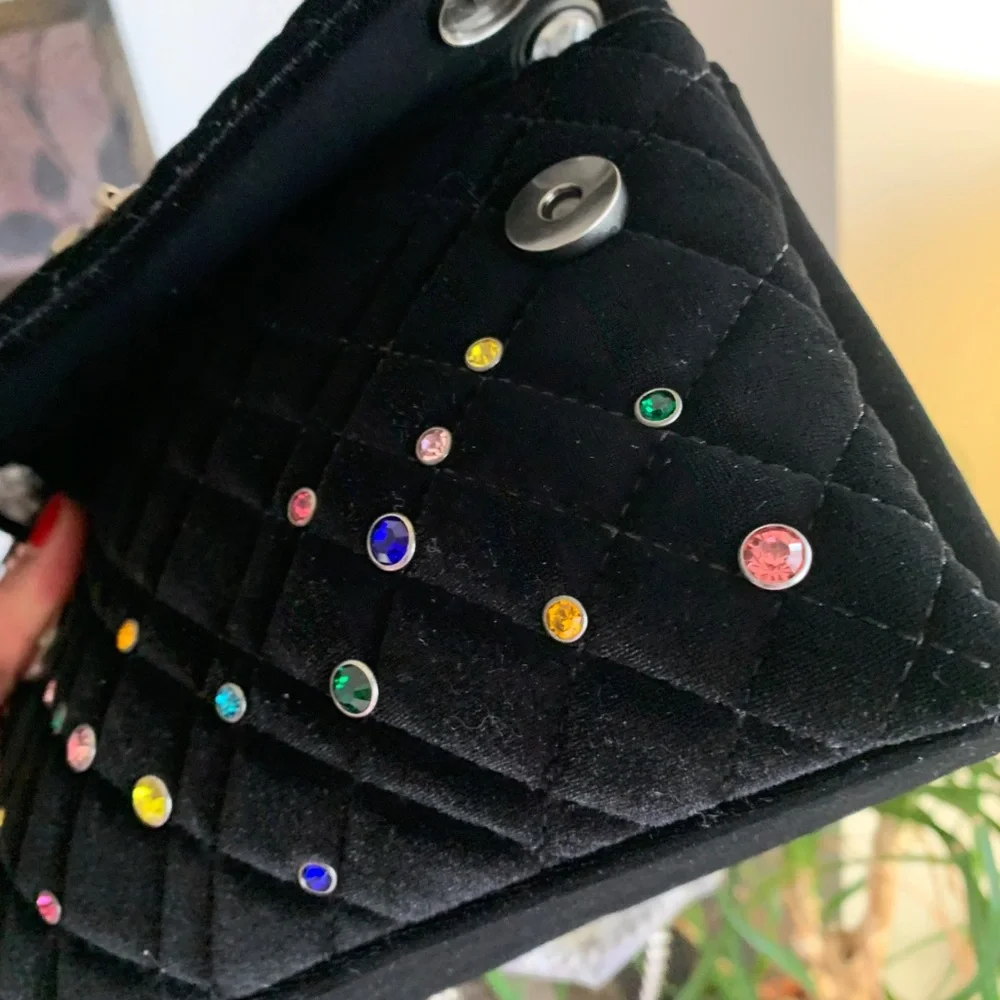 Authentic KURT GEIGER LONDON Velvet magnetic closure convertible Crosby/Shoulder - Picture 11 of 16